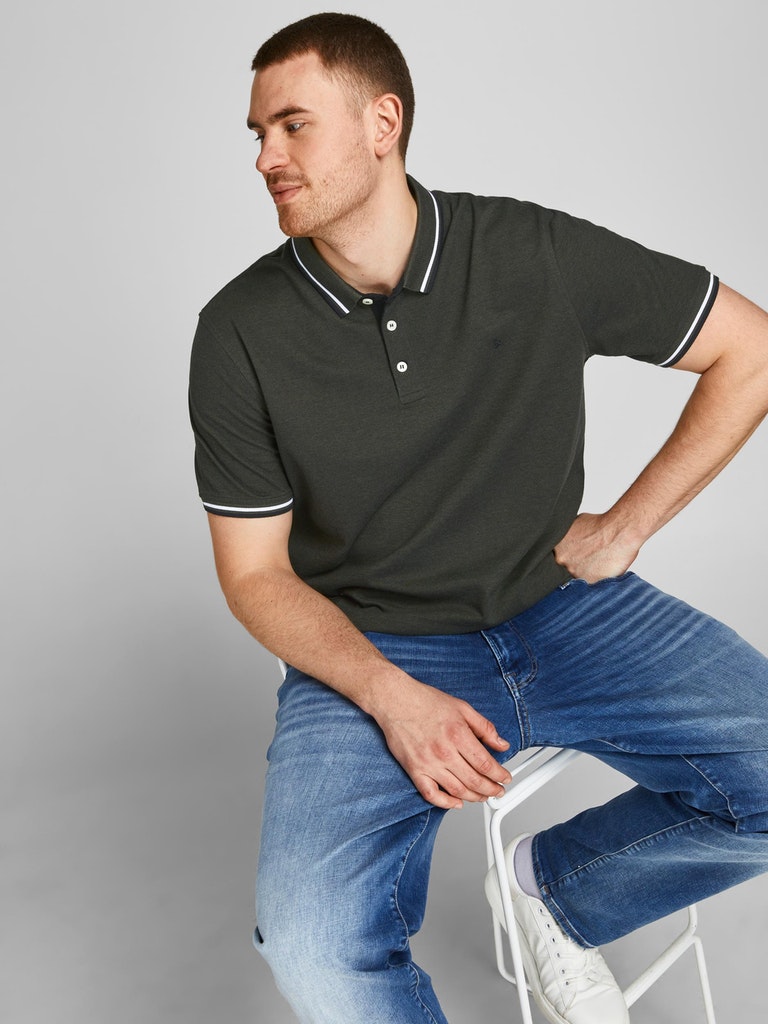 Polo's korte mouw groen JACK & JONES PLUS