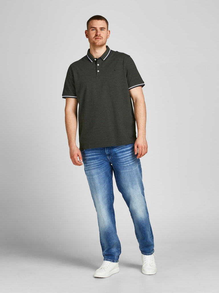 Polo's korte mouw groen JACK & JONES PLUS