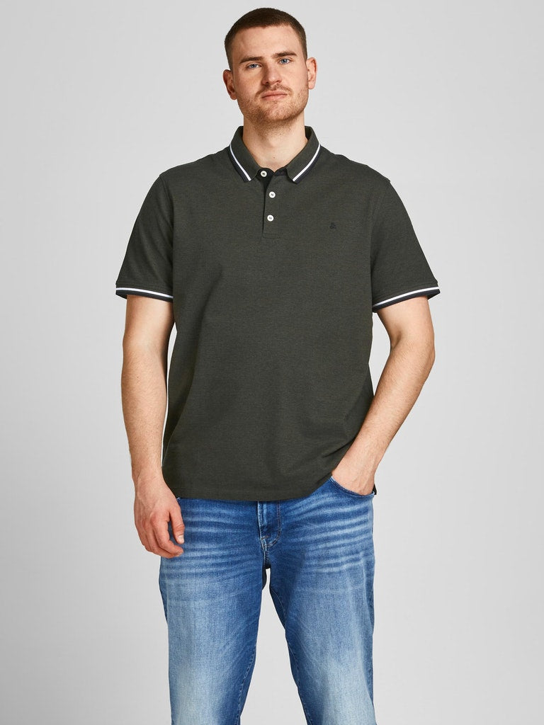 Polo's korte mouw groen JACK & JONES PLUS