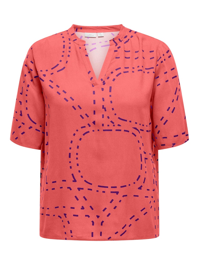 Blouses korte mouw roze ONLY Carmakoma