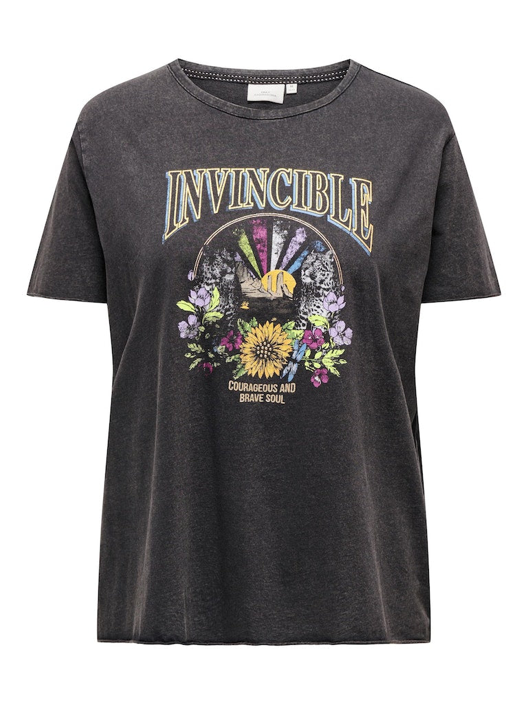 T-shirts korte mouw zwart ONLY Carmakoma