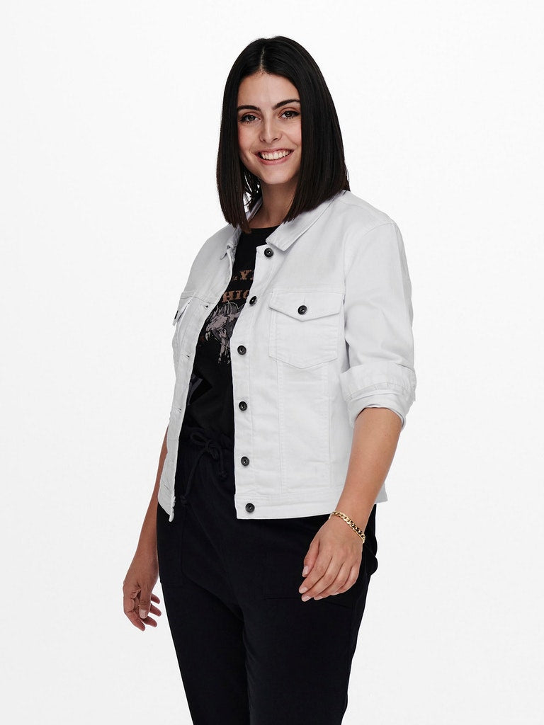 Jeansjassen wit ONLY Carmakoma
