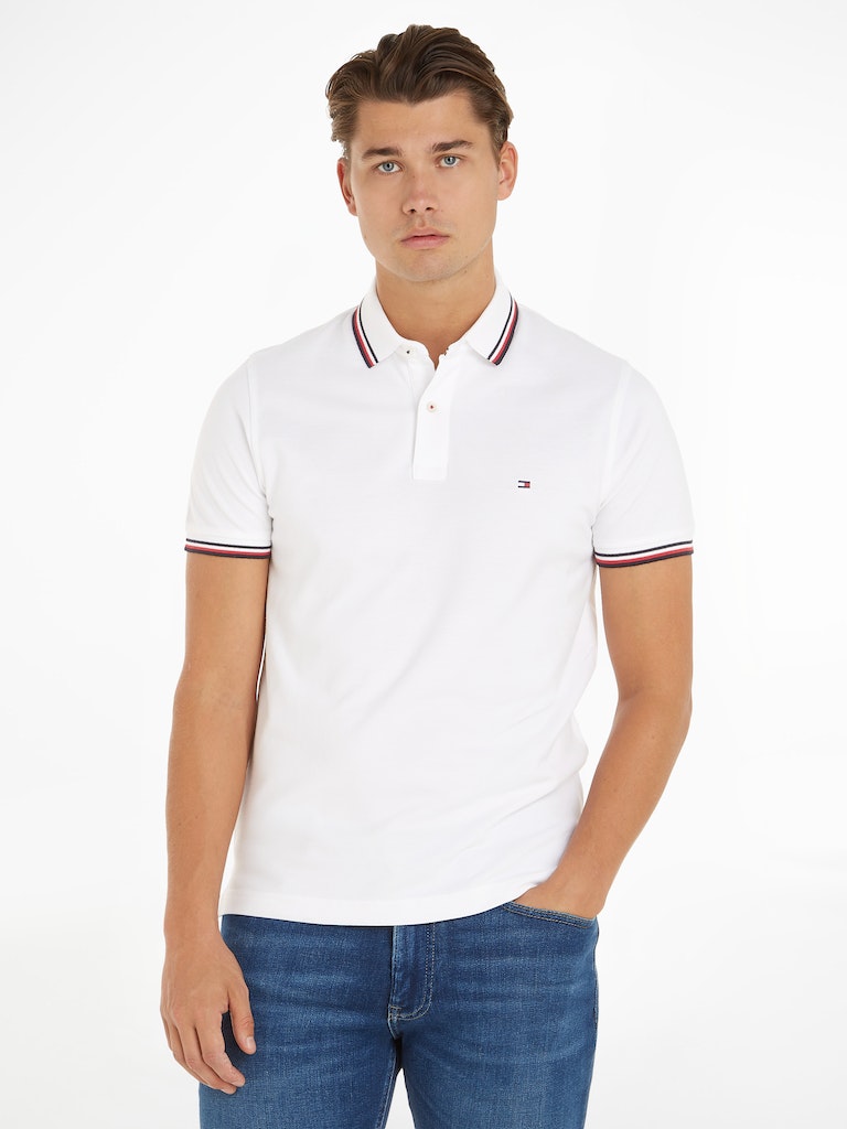 Polo's korte mouw wit Tommy Hilfiger