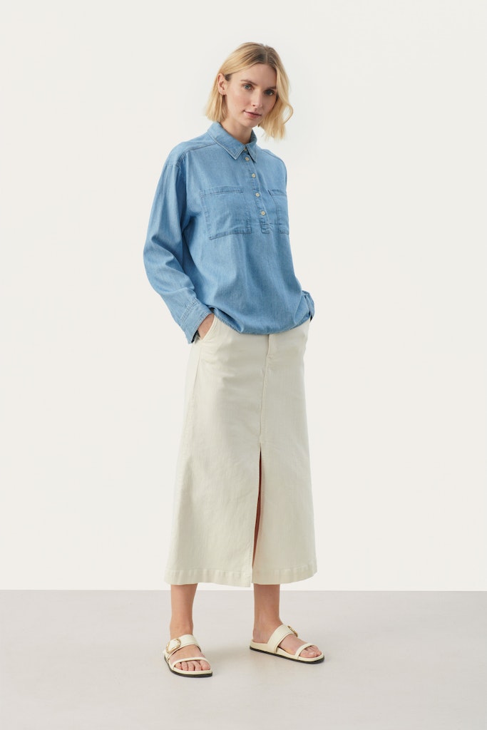 Blouses lange mouw blauw Part Two
