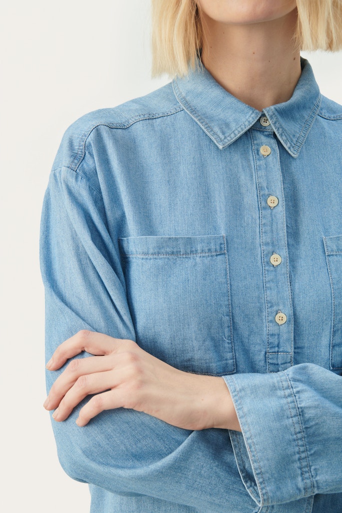 Blouses lange mouw blauw Part Two