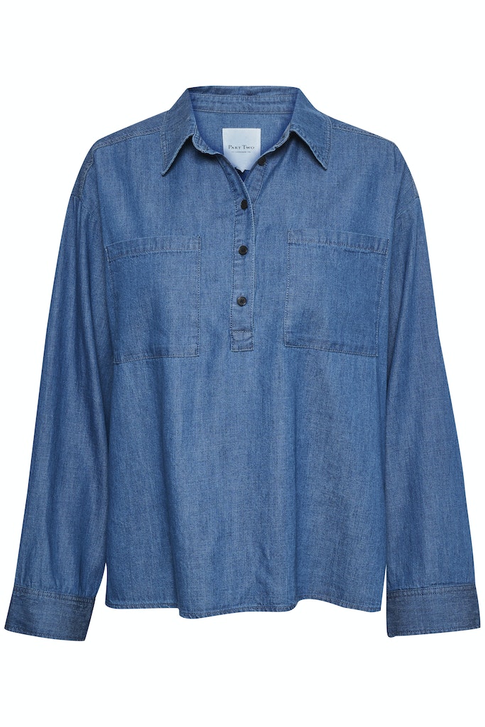 Blouses lange mouw blauw Part Two