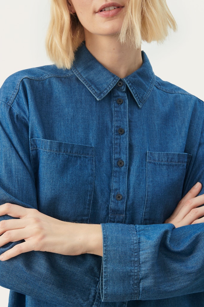 Blouses lange mouw blauw Part Two
