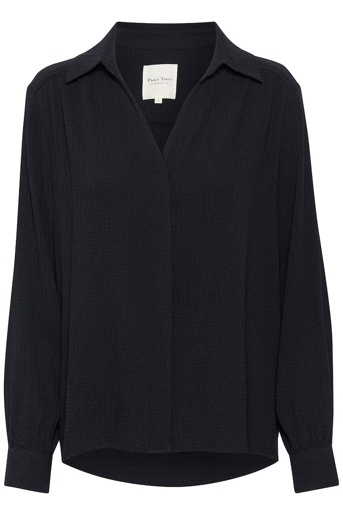Blouses lange mouw navy Part Two