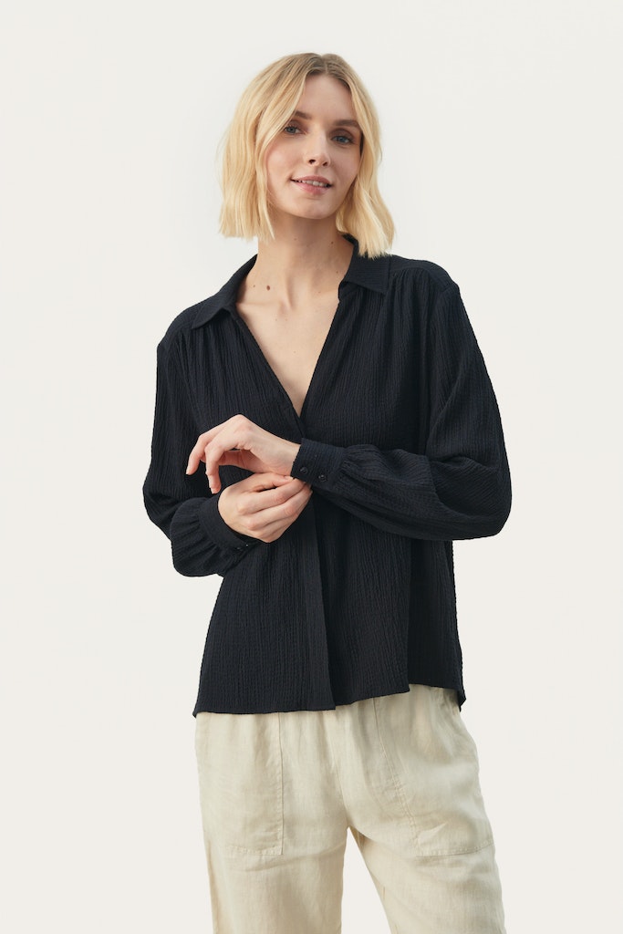 Blouses lange mouw navy Part Two