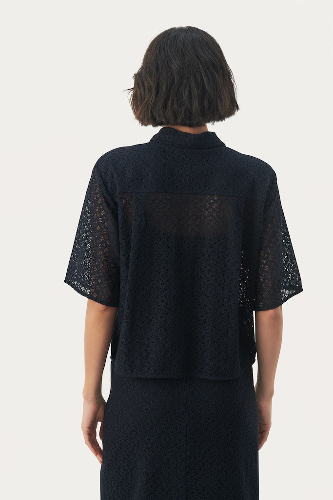 Blouses korte mouw navy Part Two