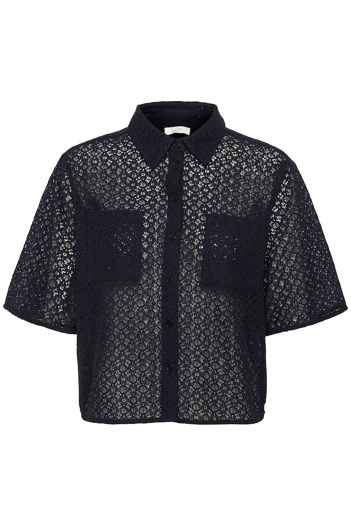 Blouses korte mouw navy Part Two