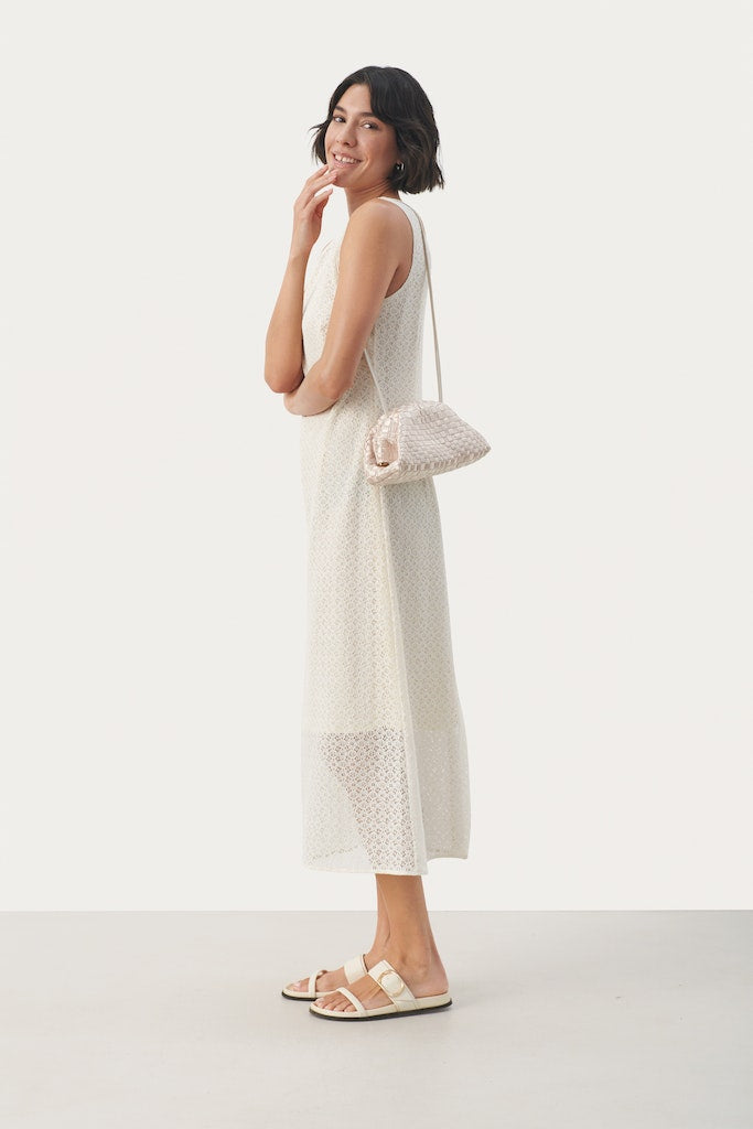 Jurken zonder mouw beige Part Two