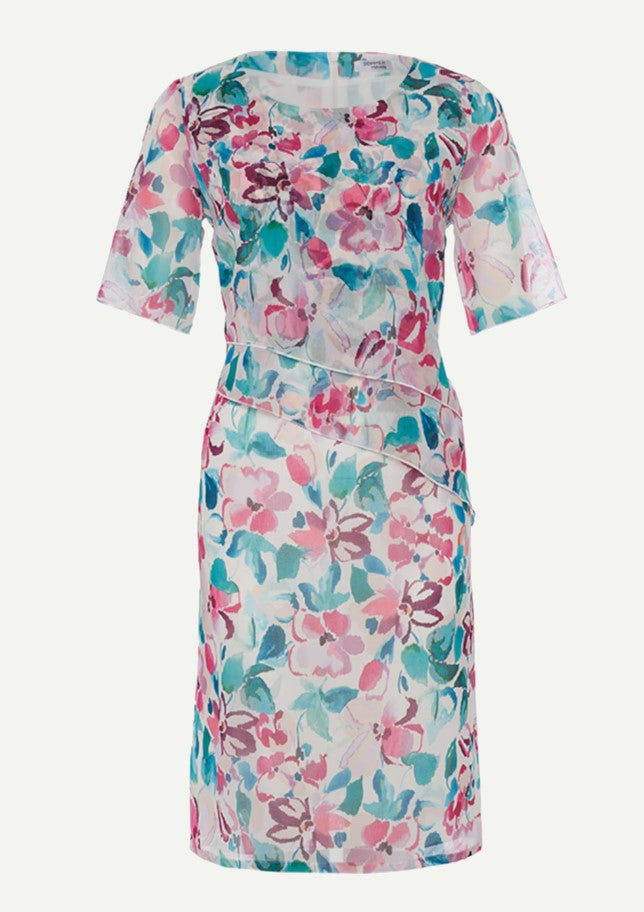 Jurken korte mouw roze Sommermann