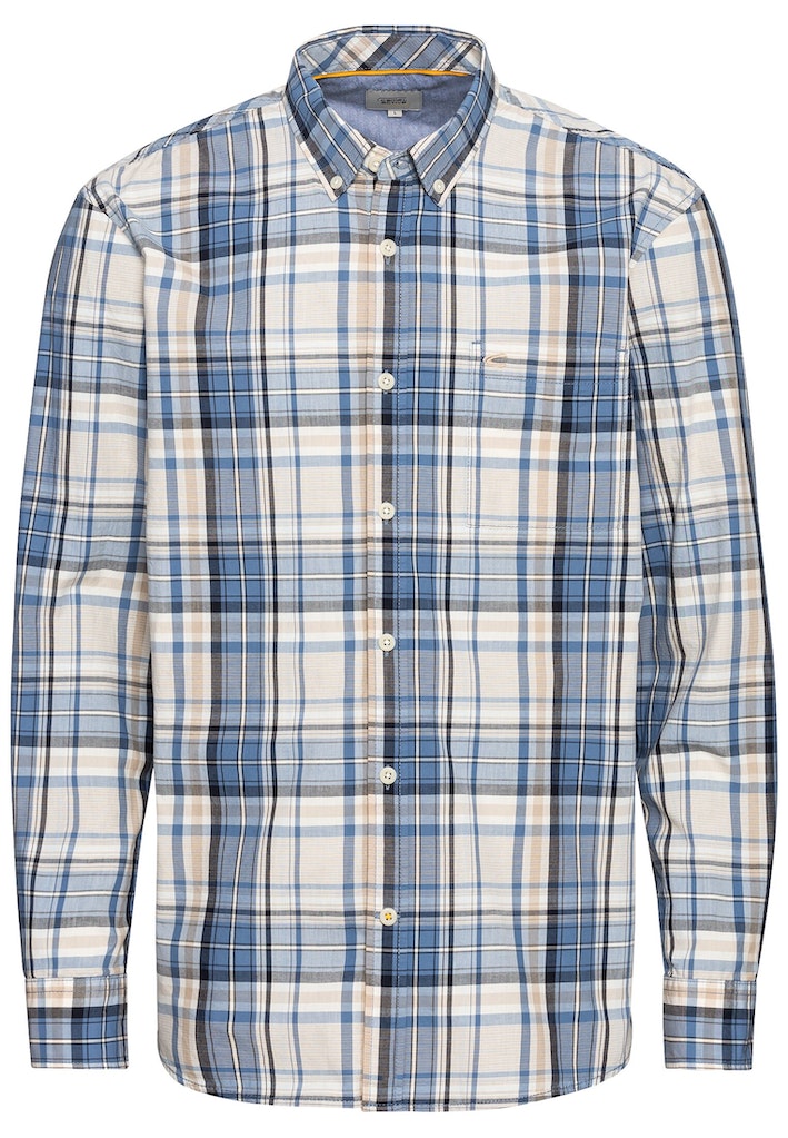 Hemden lange mouw blauw Camel active