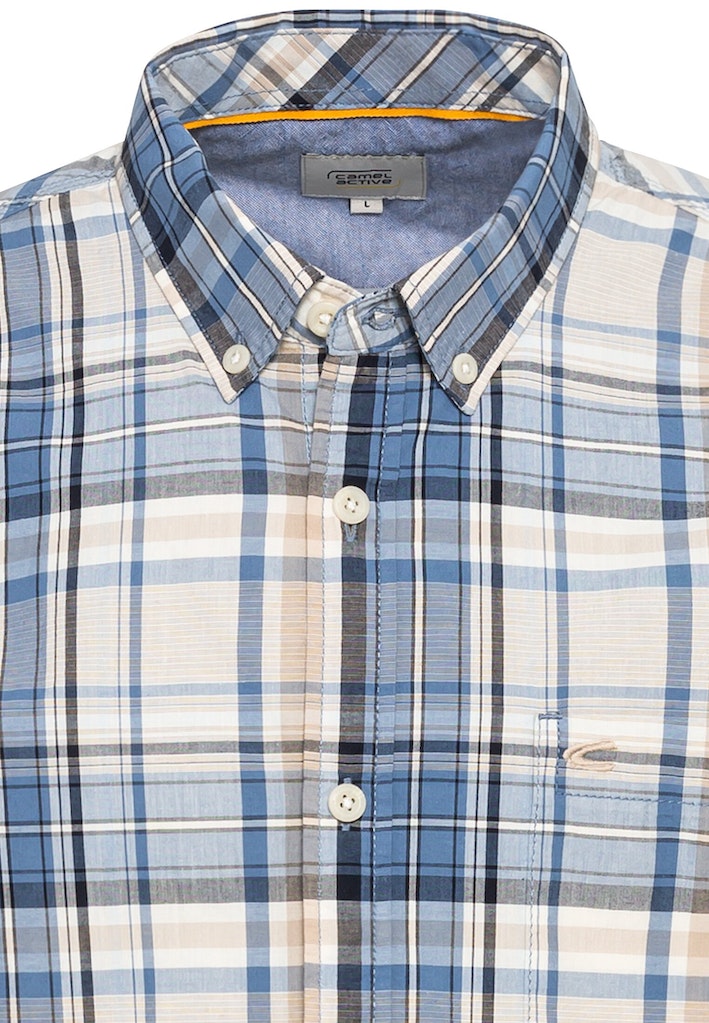 Hemden lange mouw blauw Camel active