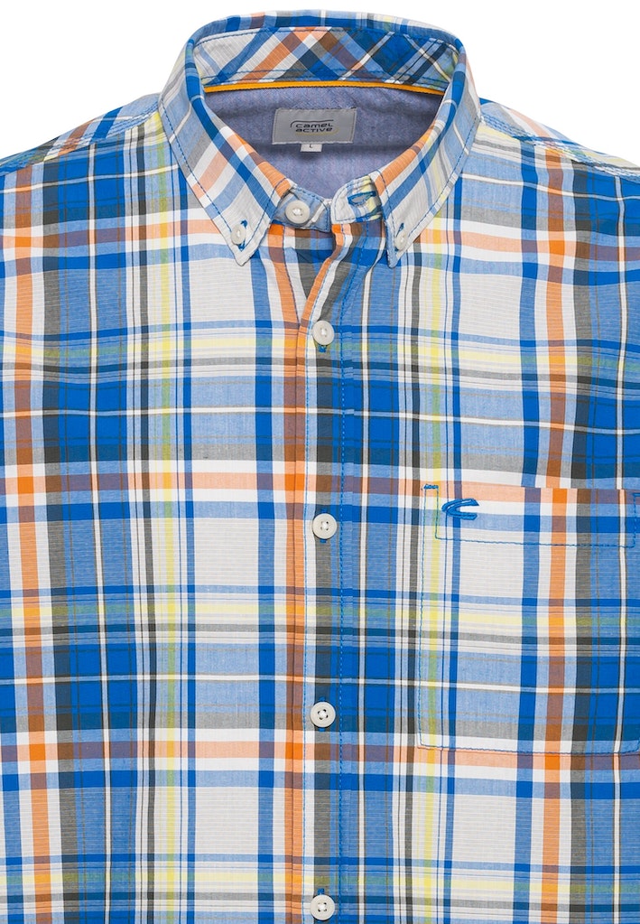 Hemden lange mouw blauw Camel active