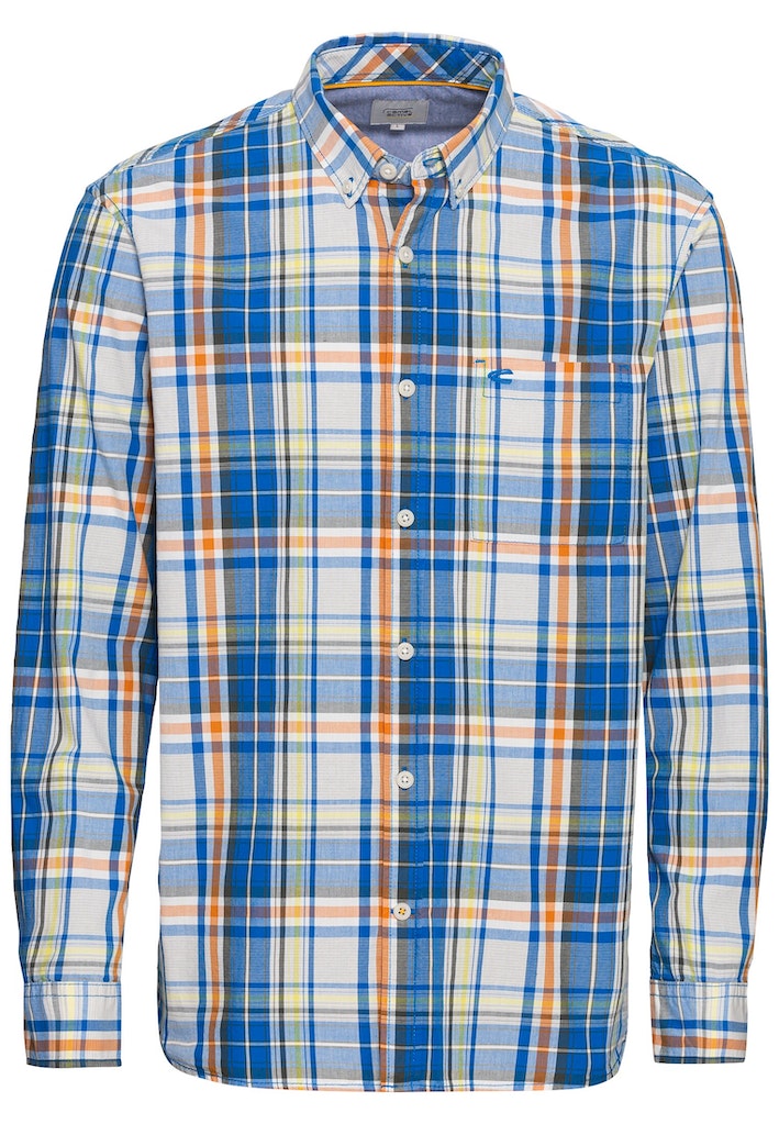 Hemden lange mouw blauw Camel active