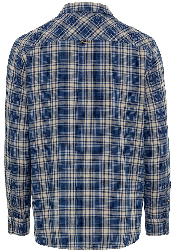 Hemden lange mouw navy Camel active