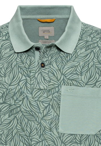 Polo's korte mouw groen Camel active