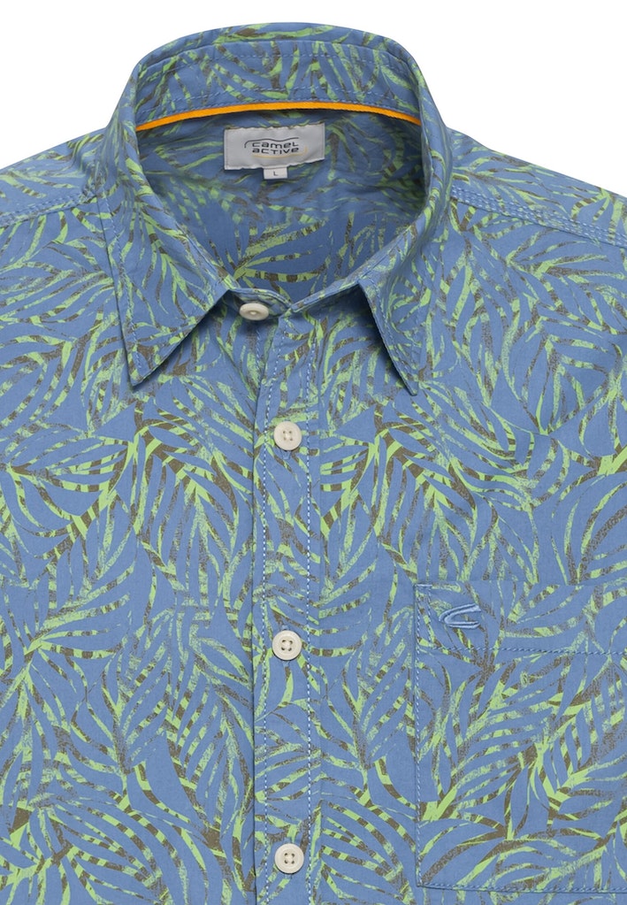 Hemden korte mouw blauw Camel active