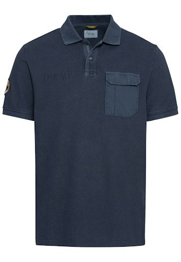 Polo's korte mouw navy Camel active