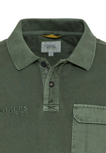 Polo's korte mouw groen Camel active