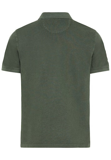 Polo's korte mouw groen Camel active