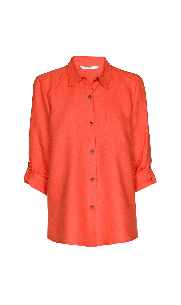 Blouses lange mouw rood Xandres