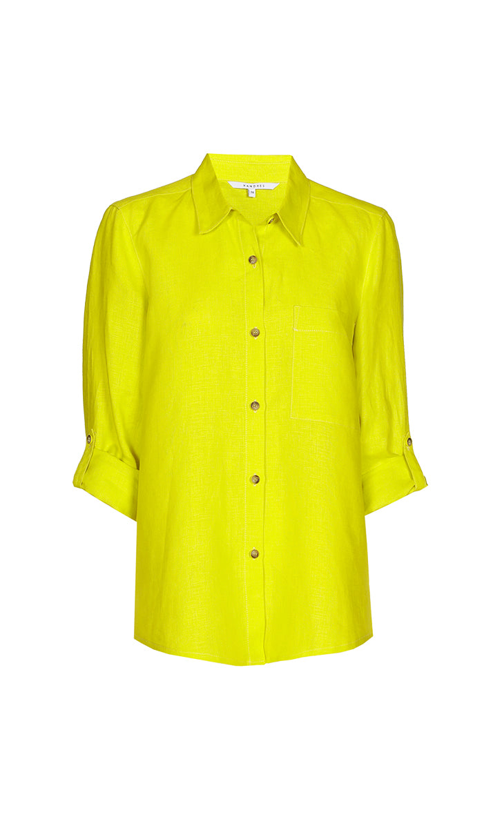 Blouses lange mouw geel Xandres