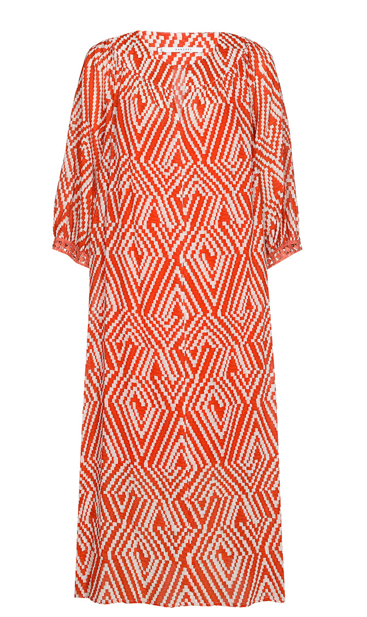 Jurken lange mouw rood Xandres