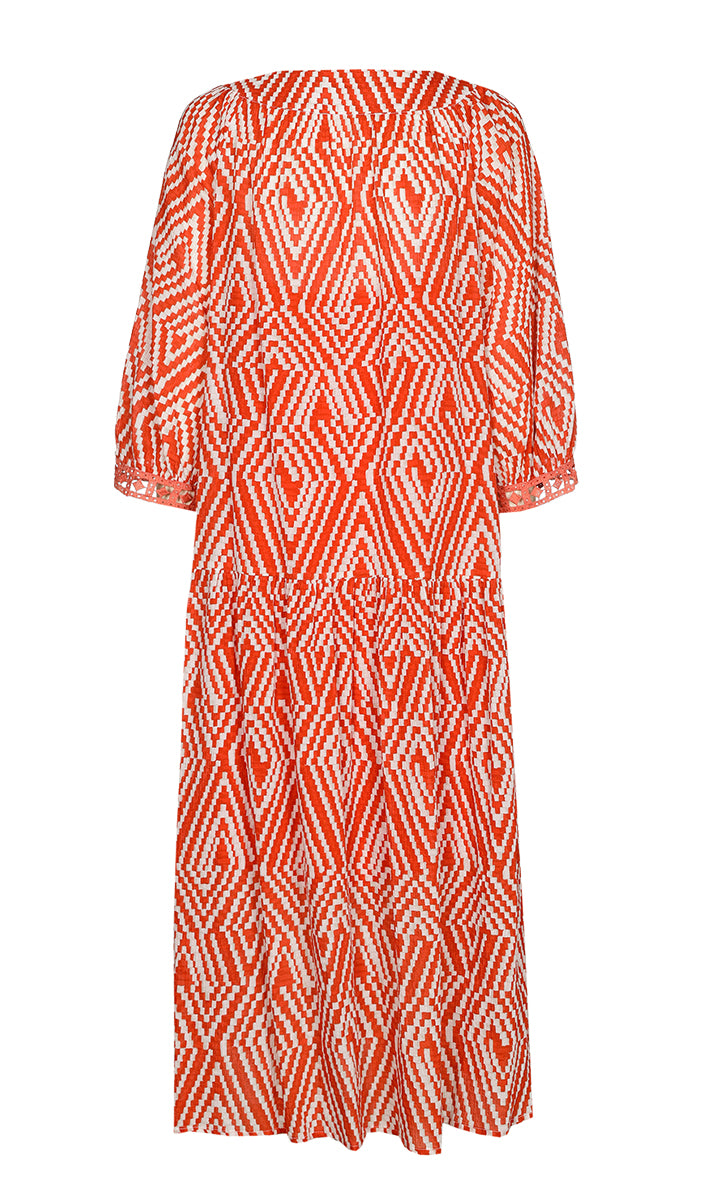 Jurken lange mouw rood Xandres