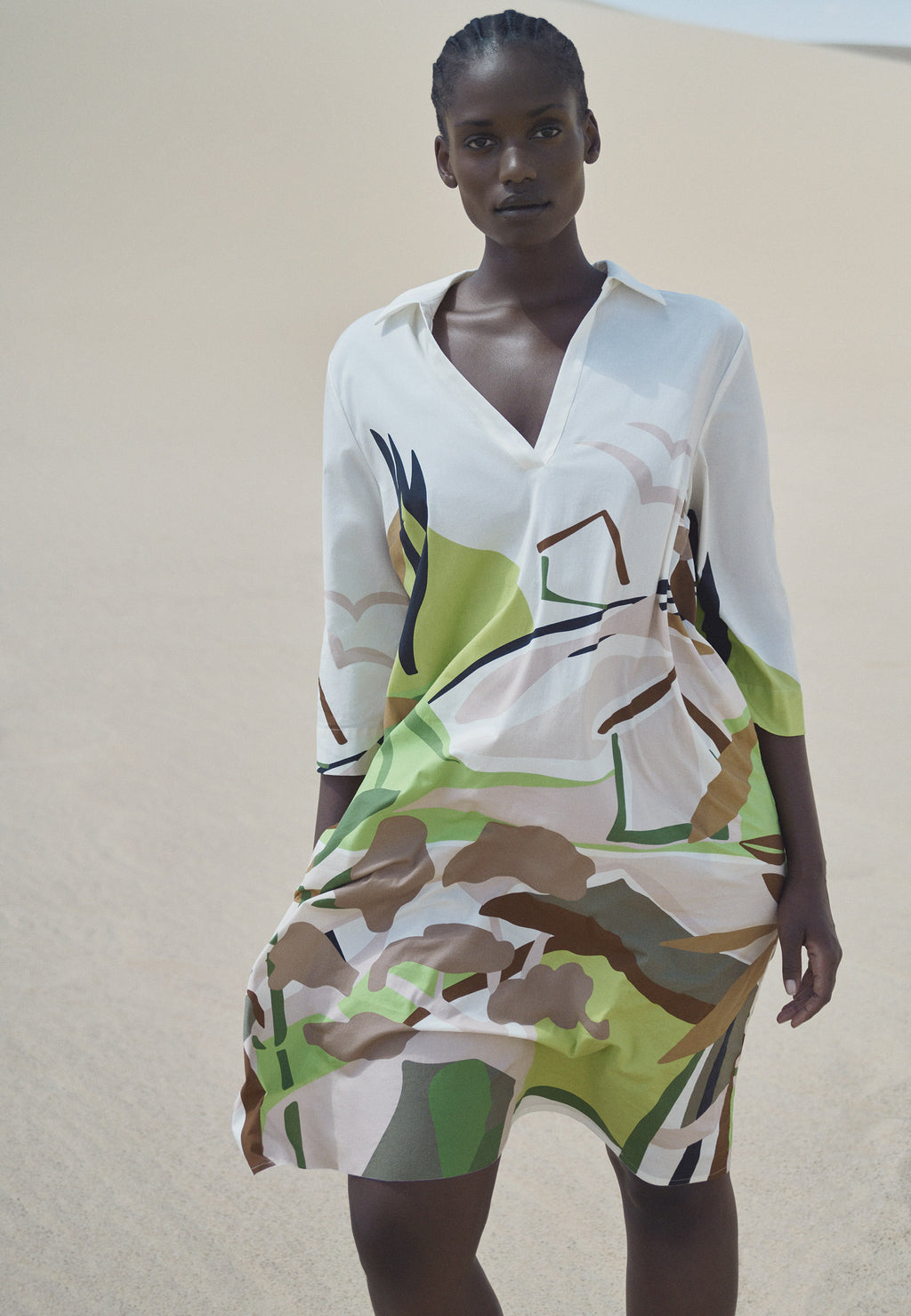 Jurken lange mouw groen Xandres