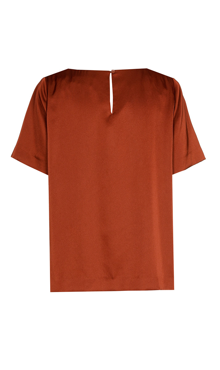 Blouses korte mouw oranje Xandres