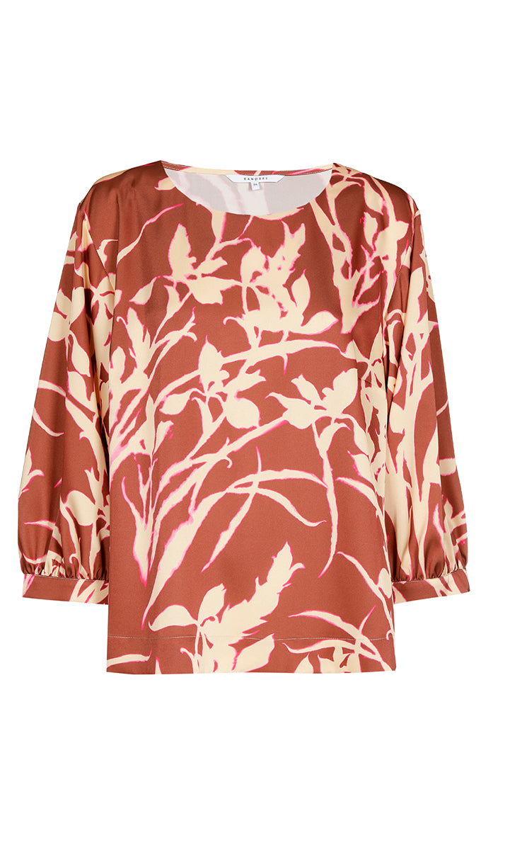 Blouses lange mouw oranje Xandres