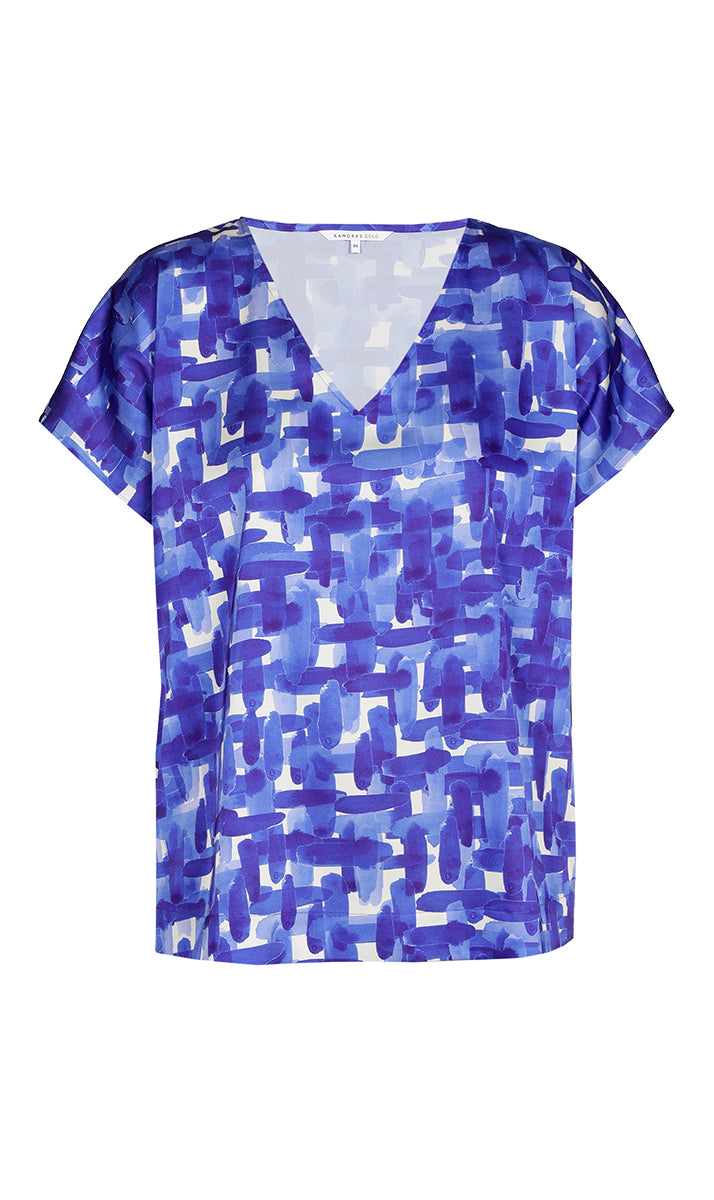 Blouses korte mouw paars Xandres Gold