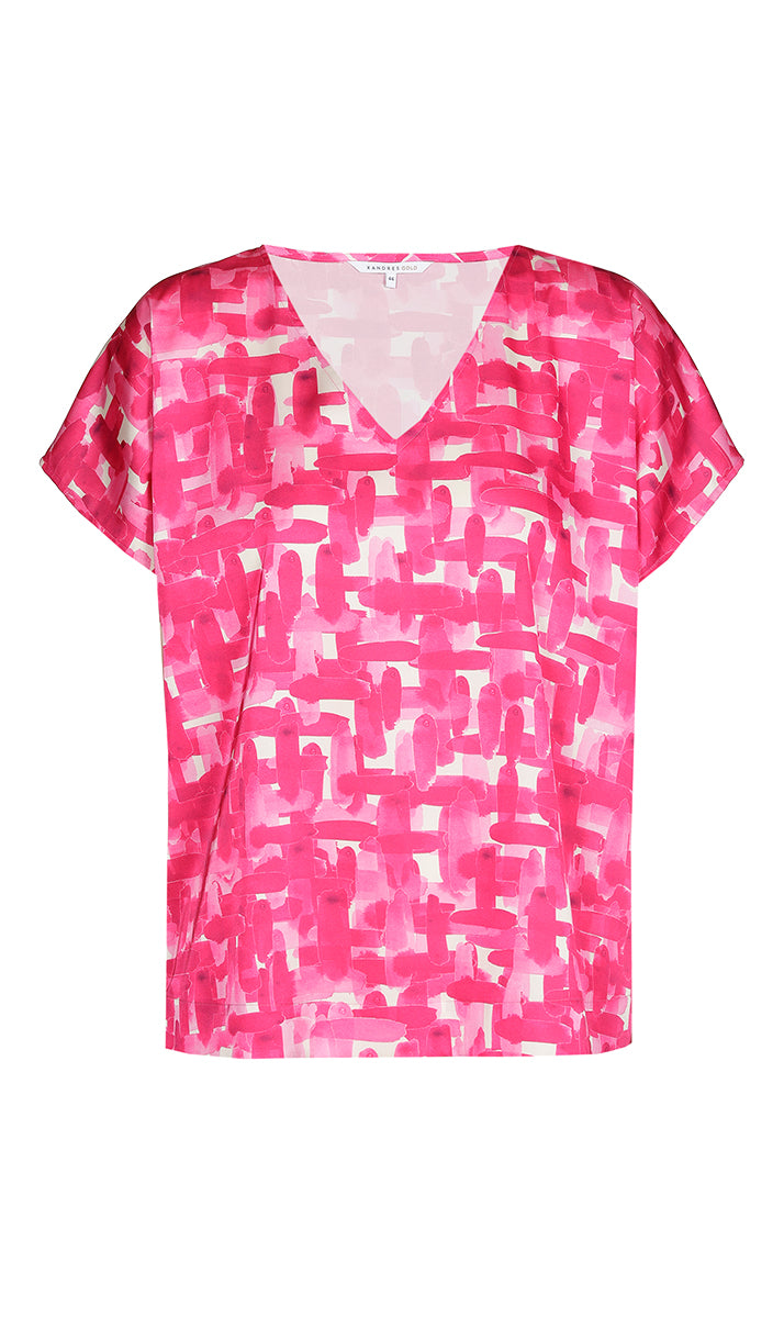 Blouses korte mouw roze Xandres Gold