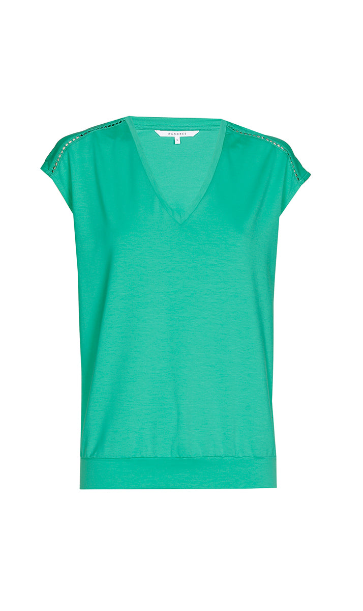 T-shirts korte mouw groen Xandres