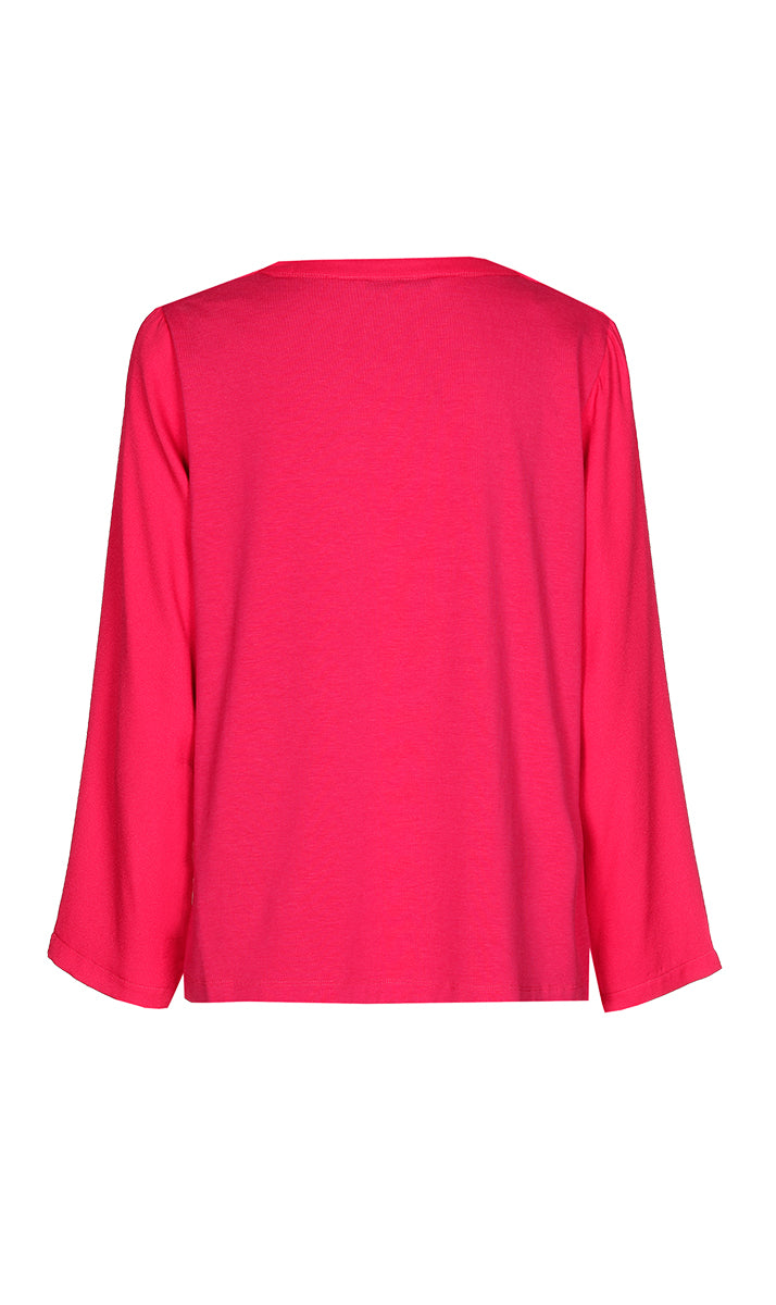 T-shirts lange mouw roze Xandres
