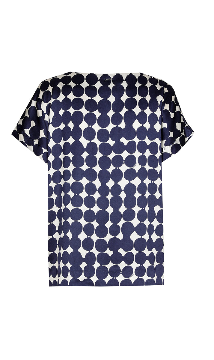 Blouses korte mouw blauw Xandres