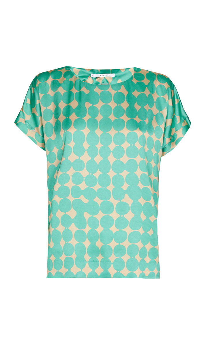 Blouses korte mouw groen Xandres