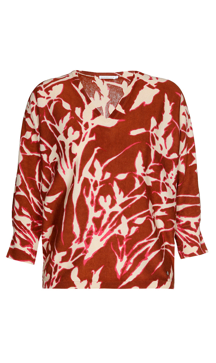 Blouses lange mouw rood Xandres Gold