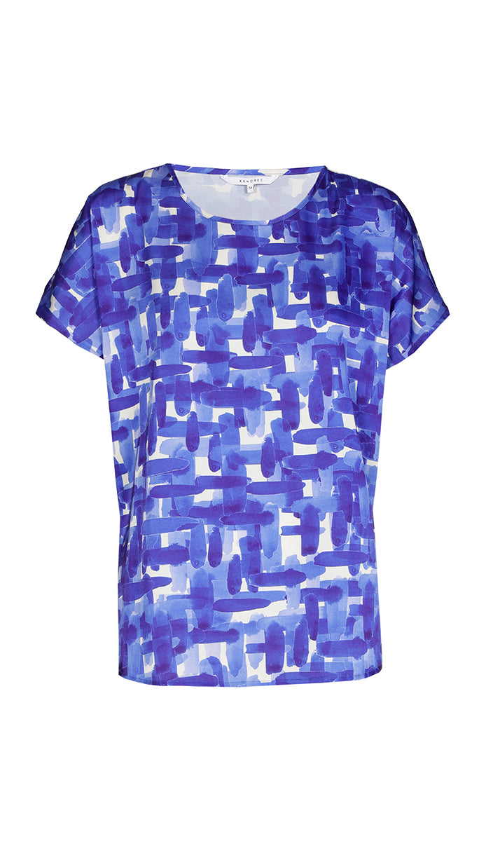 Blouses korte mouw paars Xandres
