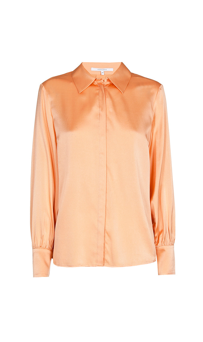 Blouses lange mouw oranje Xandres