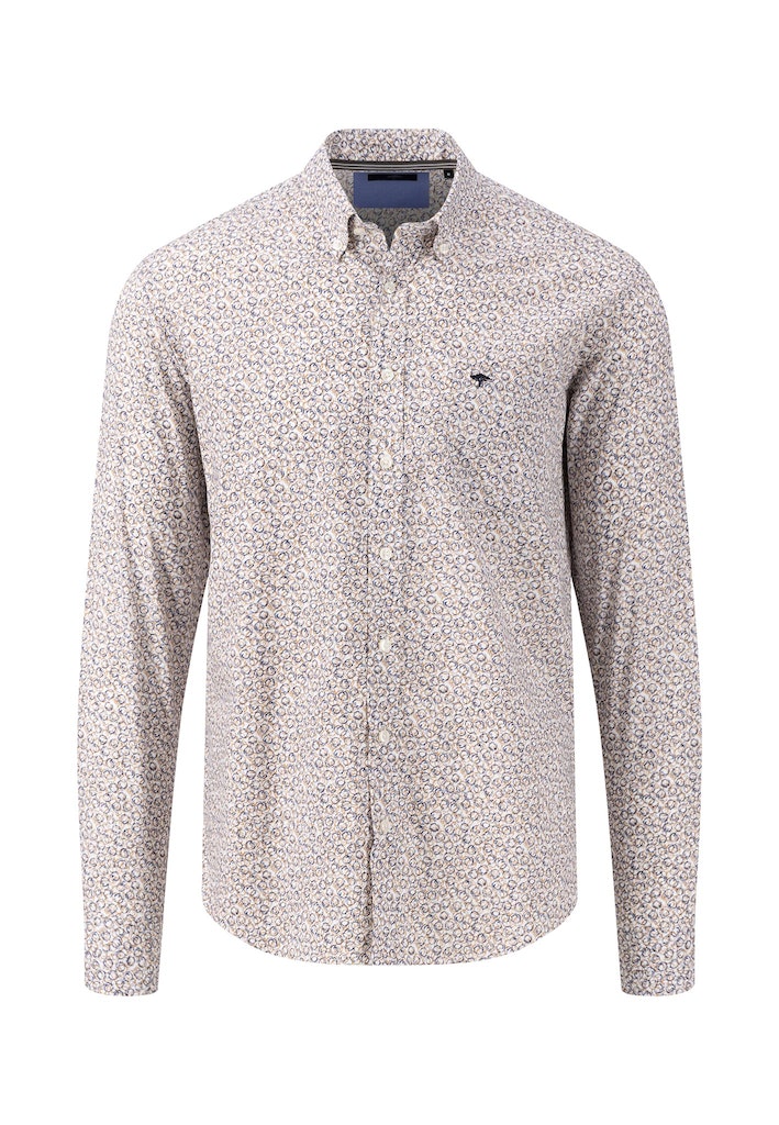 Hemden lange mouw bruin Fynch-Hatton