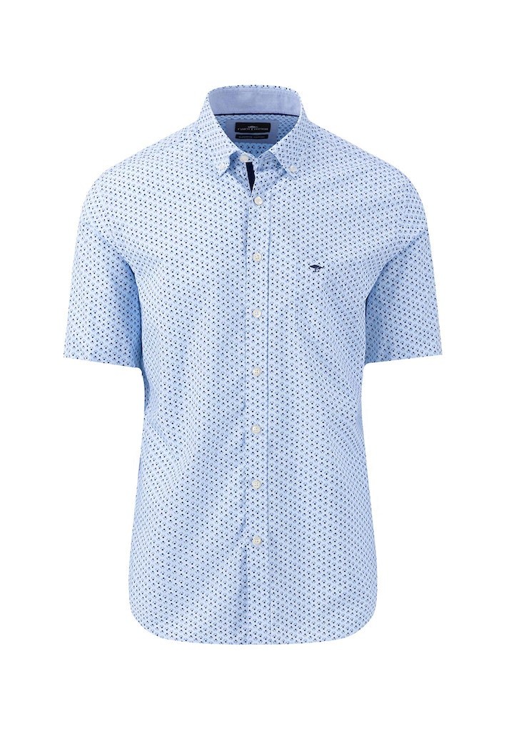 Hemden korte mouw blauw Fynch-Hatton