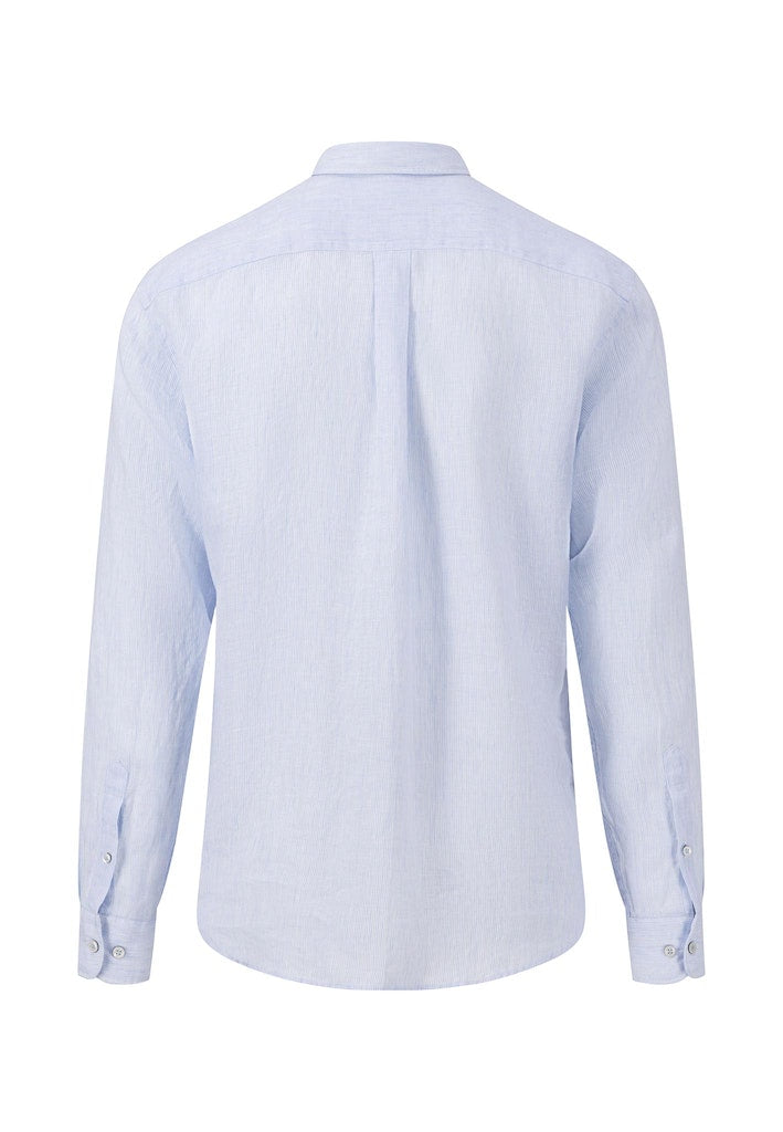 Hemden lange mouw blauw Fynch-Hatton