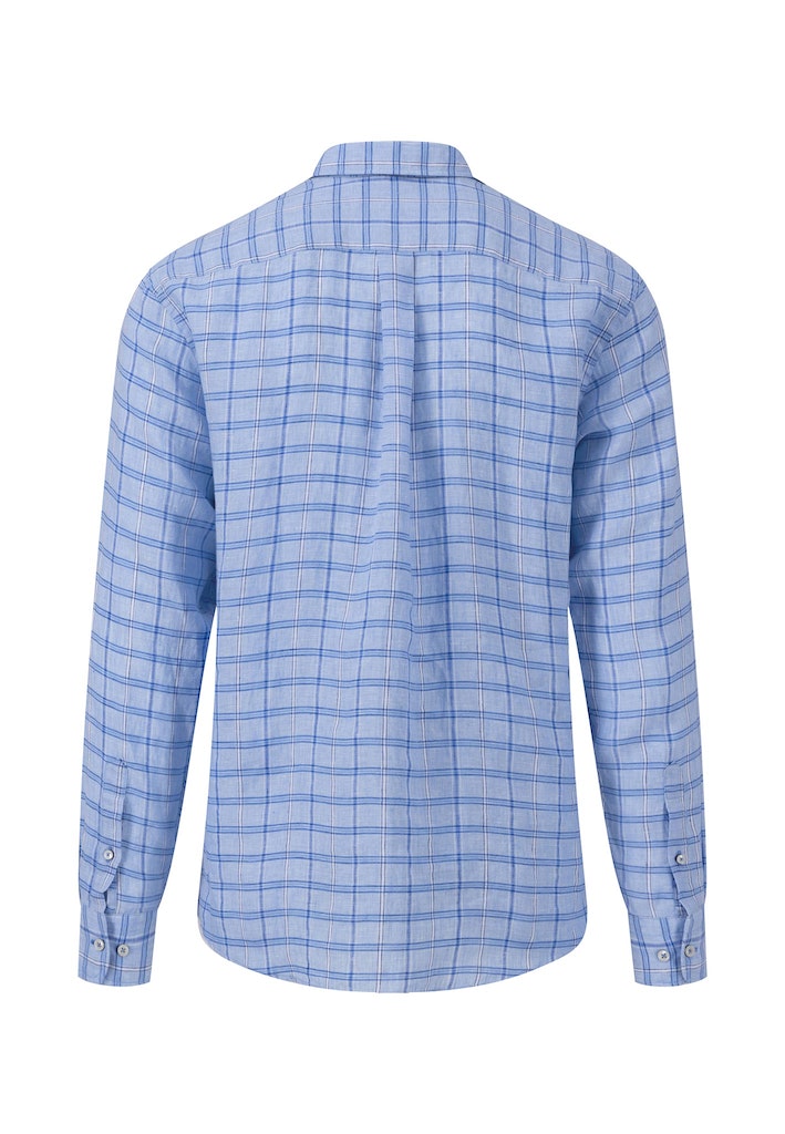 Hemden lange mouw blauw Fynch-Hatton