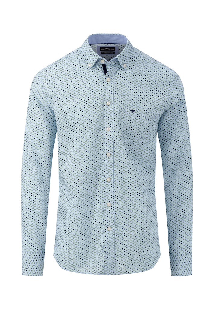 Hemden lange mouw groen Fynch-Hatton