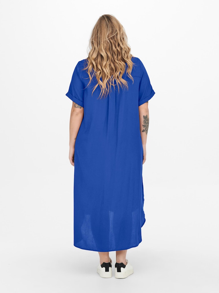 Jurken korte mouw blauw ONLY Carmakoma