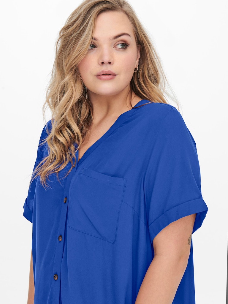 Jurken korte mouw blauw ONLY Carmakoma